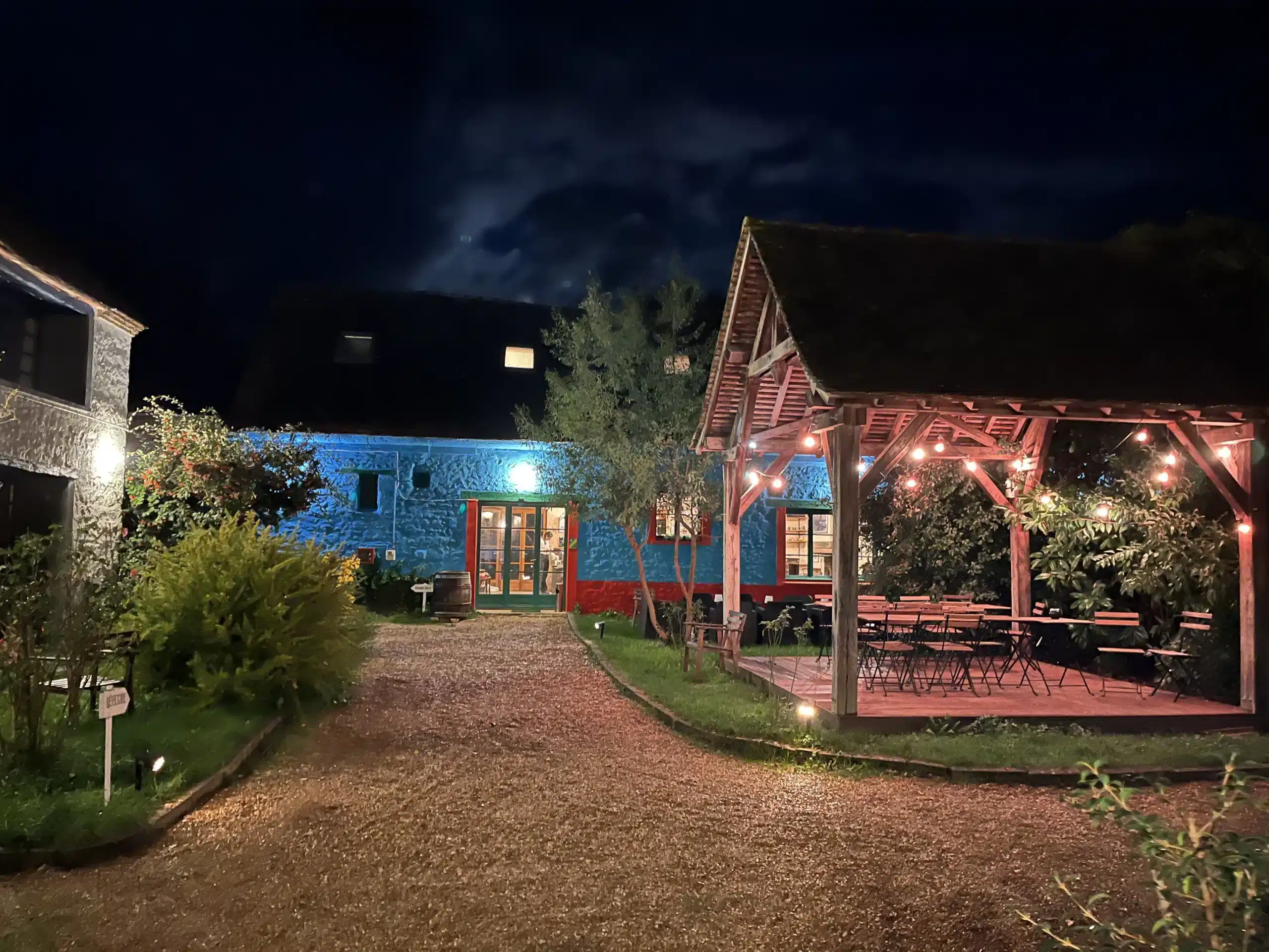 Ferme du Ravin de nuit lors du stage yoga danse