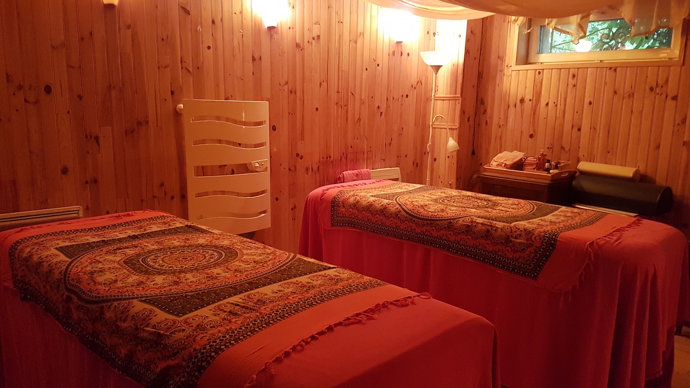 Salle de massage du stage de yoga Bretagne