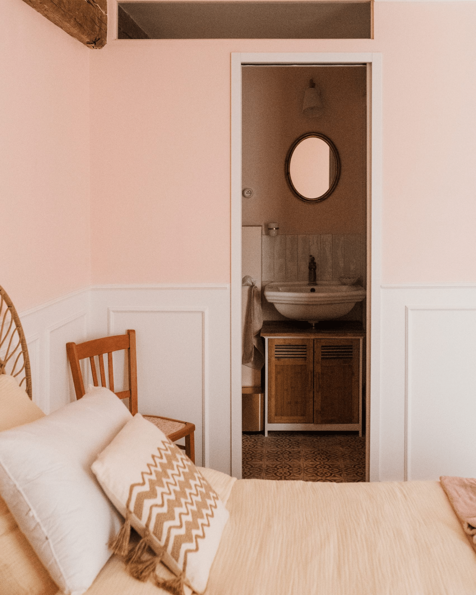 Chambre partagée et sa salle de bain lors du cercle entrepreneur