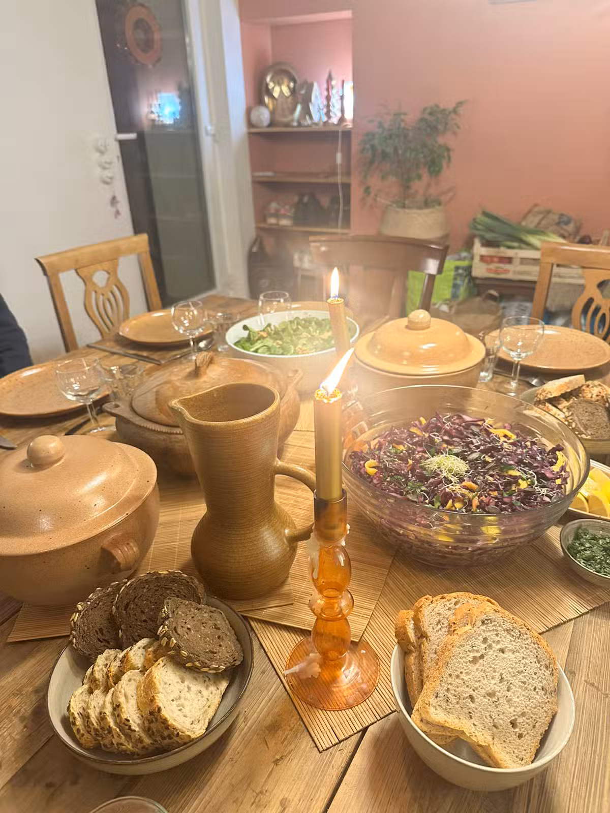 Repas végétarien lors de la retraite yoga nouvel an