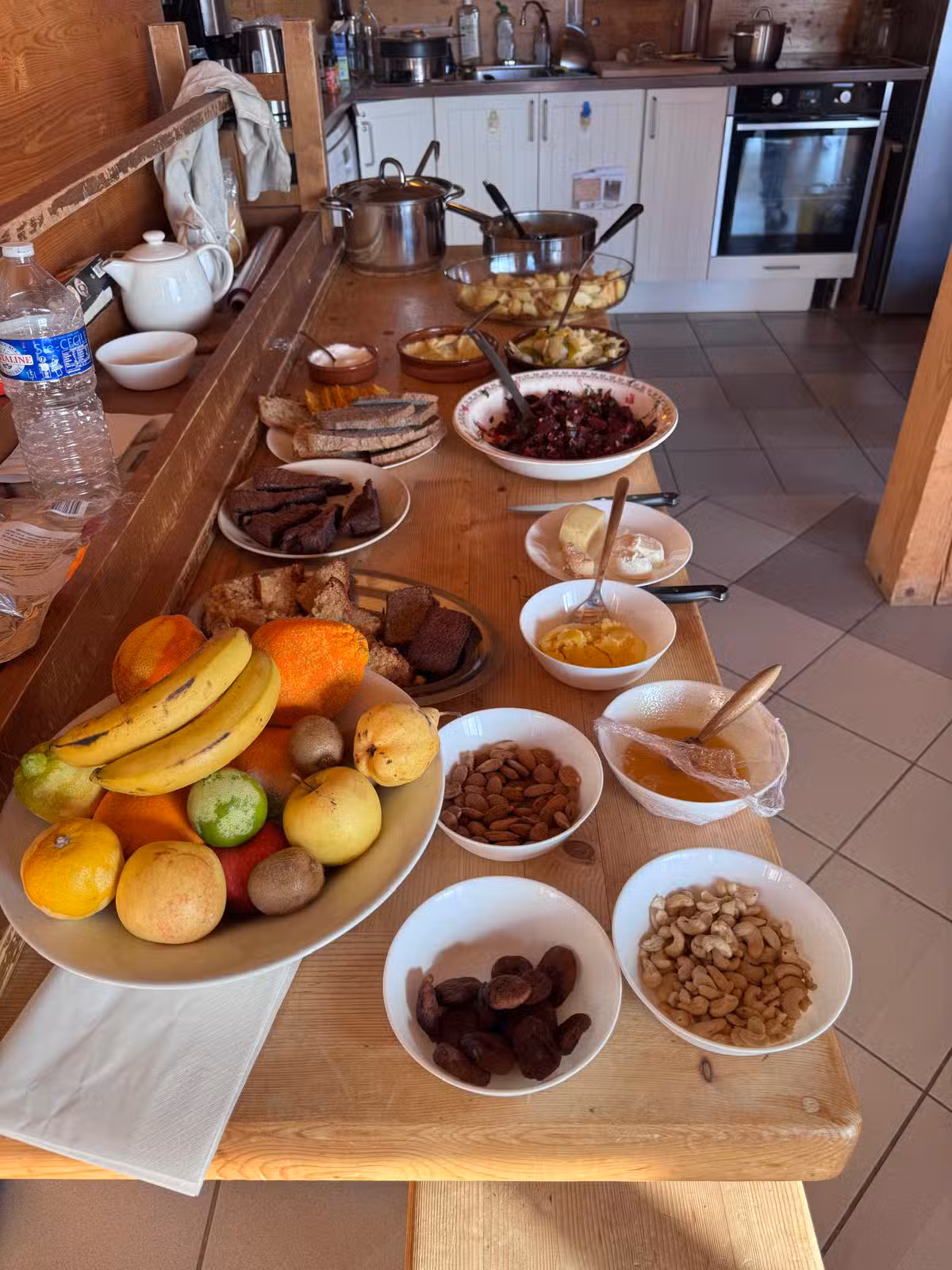 Repas végétarien durant la retraite yoga Nouvel an en Chartreuse